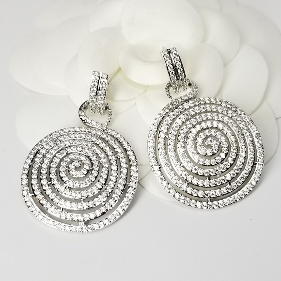 NEW Pave CZ Bling Earrings - Picture 2 of 8
